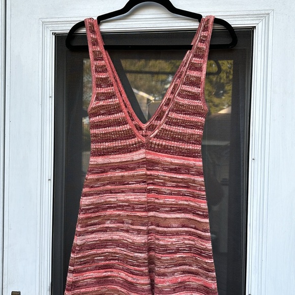 FREE PEOPLE LADIES ORANGE BROWN COTTON BLEND KNIT WIDE CROP LEG BOHO JUMPER-XS - Picture 9 of 13